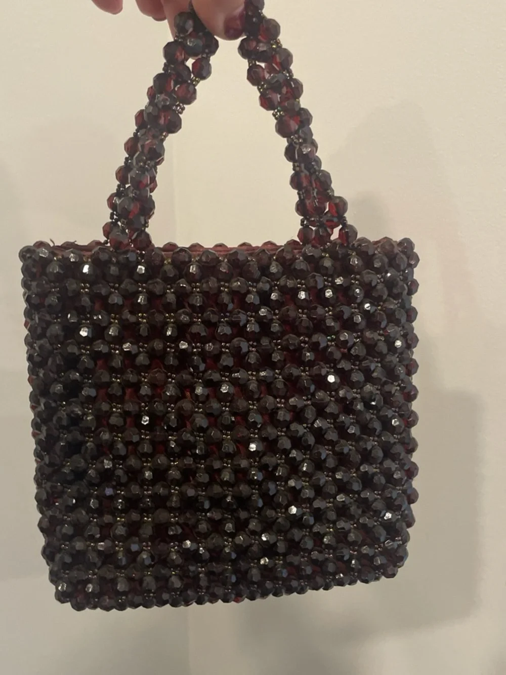 Vintage GAP Burgundy Beaded Mini Handbag (NWOT) - Picture 2 of 4